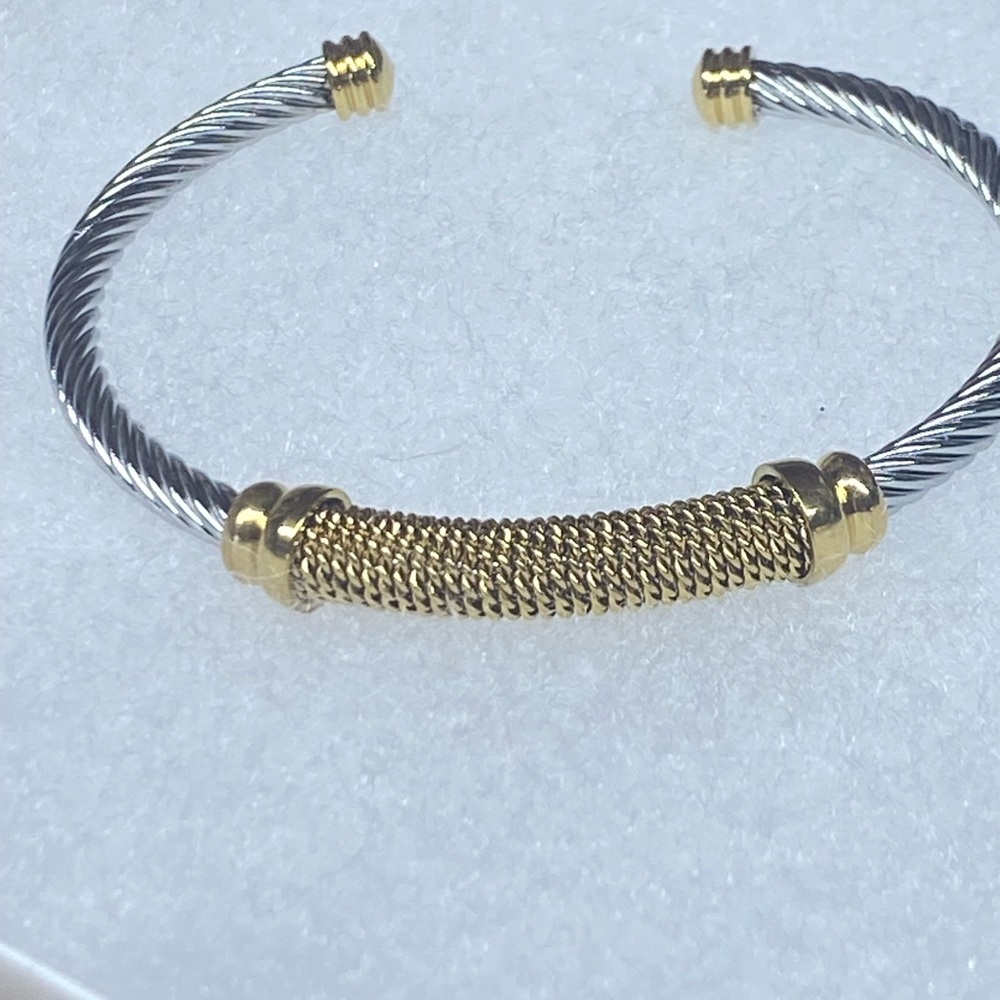 Gold and Silver Women's Mesh Bracelet